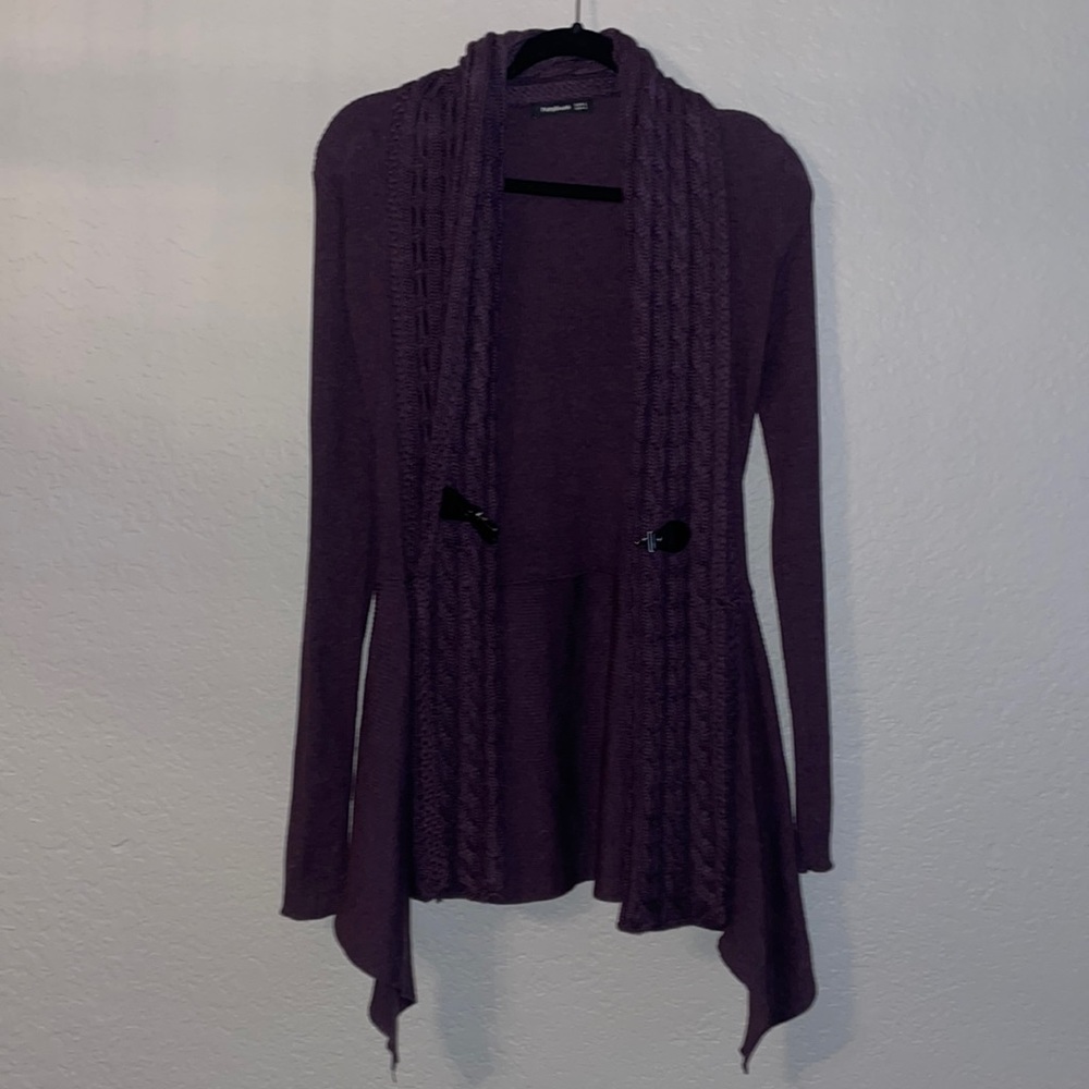 Purple cardigan